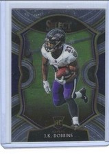 2020 Panini Select #52 J.K. Dobbins Baltimore Ravens Los Angeles Chargers