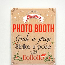 Christmas Photo Booth Props Photography Santa Photobooth Party Prop Sign