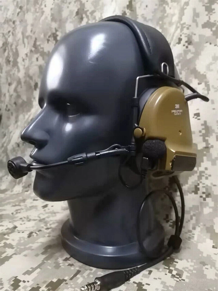 Comtac XPI Army Communication Noise Reduction Tactical Headset Green Brown Stock - Image 2 of 4