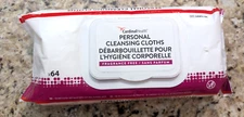 Cardinal Health Personal Cleansing Cloths Fragrance Free 2AWU-64 64 ct exp: 8/27