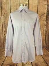EXC COND PETER MILLAR MENS 16/41 LAVENDER COTTON DRESS SHIRT