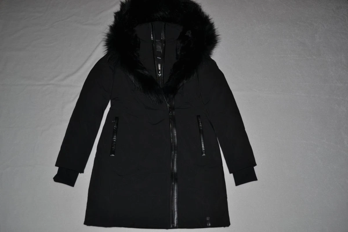 AUTHENTIQUE MANTEAU D HIVER FEMME RUDSAK MONKLAND FOURRURE NOIRE TOUTES TAILLES