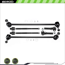 6Pcs For 10-15 Chevrolet Camaro Front Outer Inner Tie Rod End Steering Sway Bar