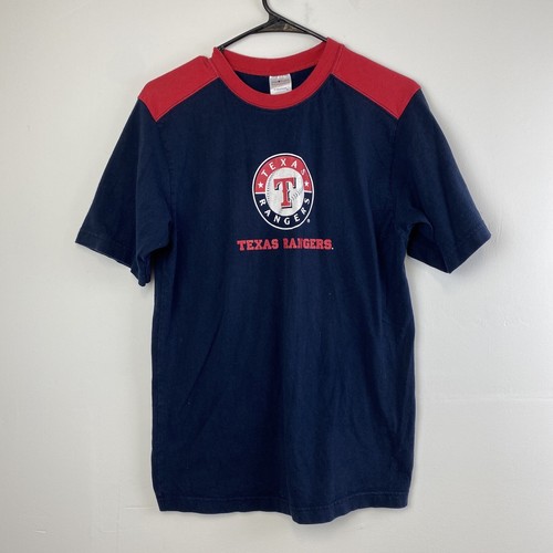 Texas Rangers Logo T-Shirt Kids Size Large 14/16 MLB Genuine Merchandise Blue - Picture 2 of 10
