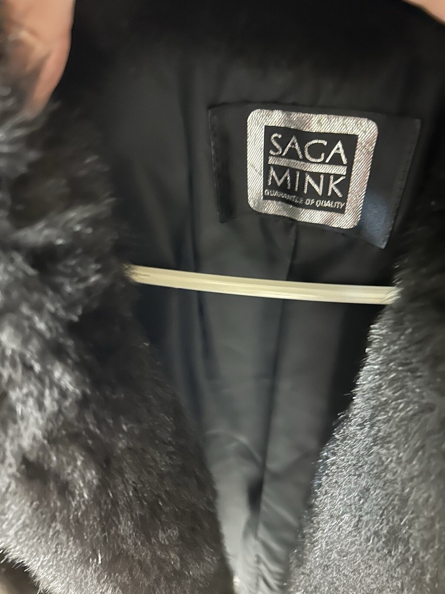 ジャケット・アウター SAGA MINK Saga Selected Mink Fur Jacket Womens M Vintage Scandanavia