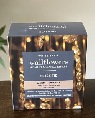 Two Pack Bath & Body Works White Barn Black Tie Wallflowers Refills