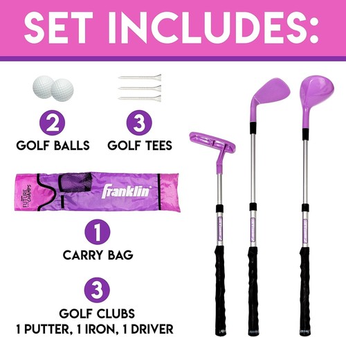 Beginner-Friendly Adjustable Pink Golf Clubs for Juniors - Full Set Included - Picture 4 of 8