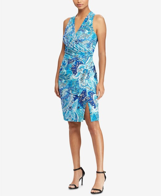 turquoise jersey dress