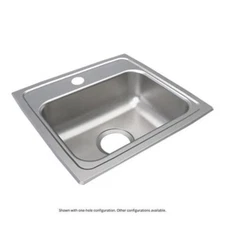 Elkay Lustertone Classic Stainless Steel 17" x 16" x 5-1/2" 1-Hole Single Bowl A
