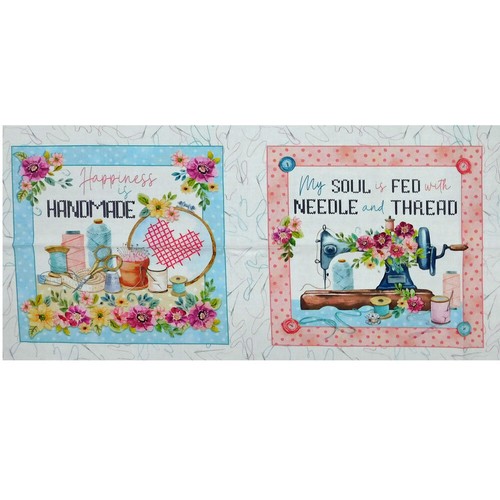 Patchwork Quilting Sewing Fabric Sew In Love Panel 62x110cm - Picture 3 of 7