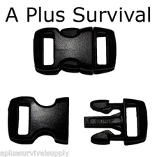 25 Pack 3/8" Curved Quick Release Buckle Paracord Survival Bracelets Collars