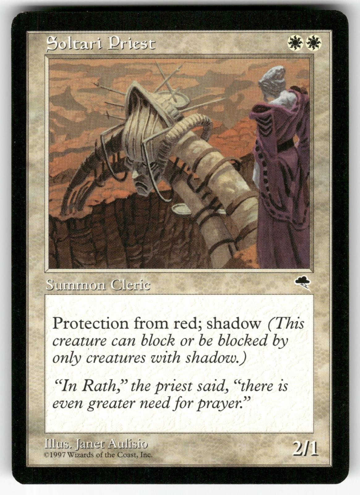 Soltari Priest 46 Tempest Magic: The Gathering Near Mint