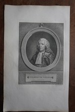 GILBERT DE VOYSINS PORTRAIT 1788. SCULP. LEVESQUE D'APRES DUPLESSIS