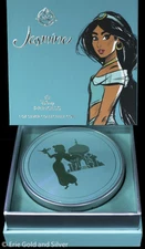 2024 $2 Niue Disney Princess Jasmine 1 oz Silver Proof Colorized Coin in OGP