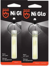 Ni Glo 2” UV Rechargeable Glowing Keychain, Glow-In-The-Dark Accessory for Keys,