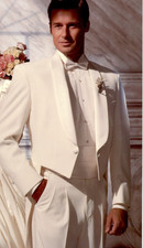 CODA AVORIO - Siena Raso Scialle Bavero di Raffinati - con opzione pantalone avorio