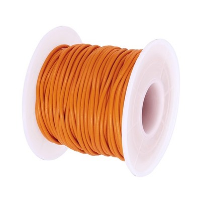 22 Yard x 1.5mm Rundlederschnur für Schmuckherstellung, Lederschnur, Orange
