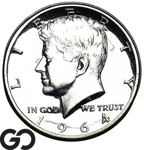 1964 Kennedy Half Dollar Proof Superb Gem 90% Silver