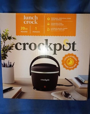Crock-pot 20 oz. Lunch Crock On-The-Go Personal Food Warmer - Black