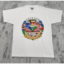 Vintage 90s Screen Stars Best 1991 Operation Desert Storm Graphic Tee XL White