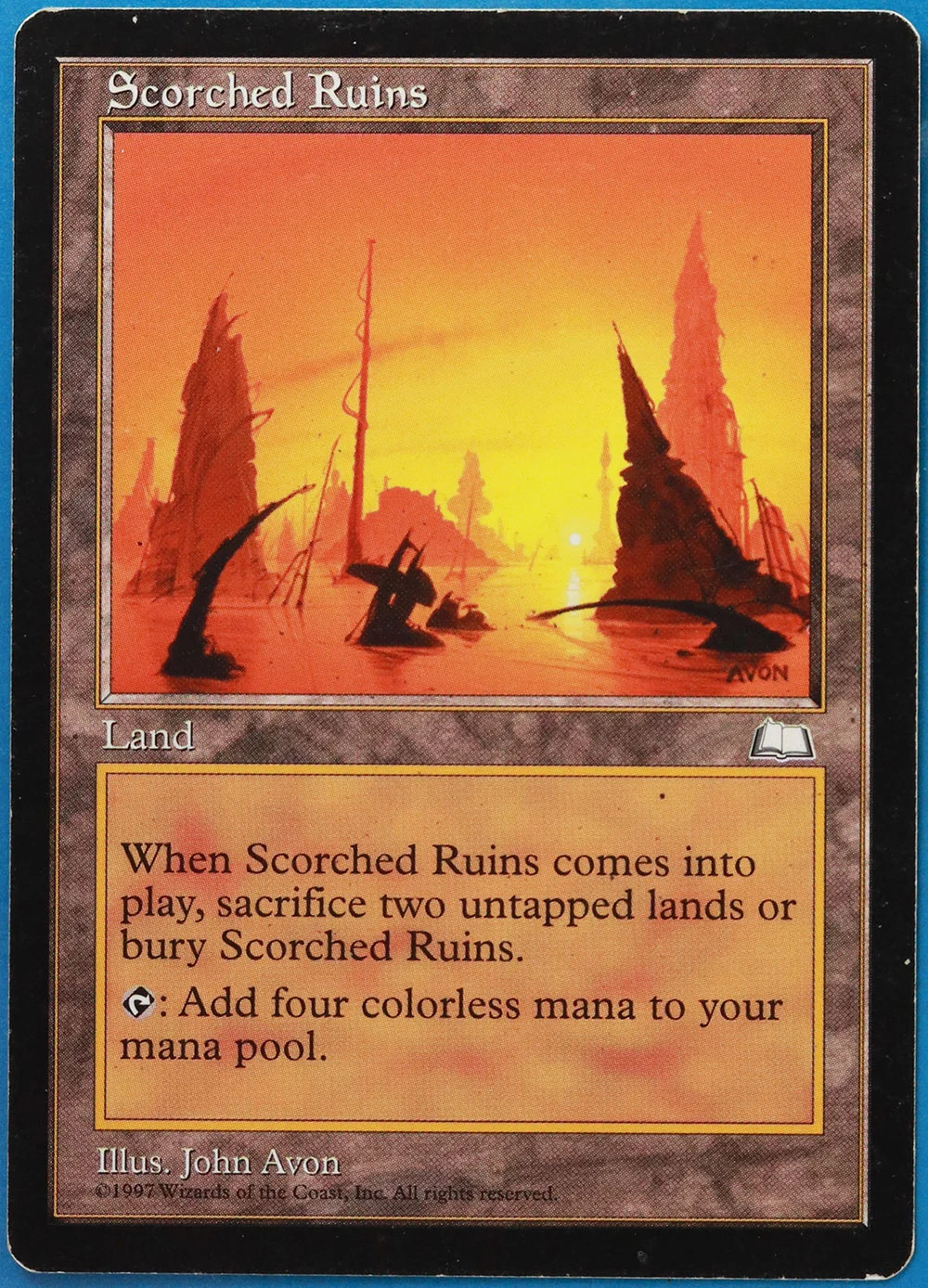 Scorched Ruins Weatherlight HEAVILY PLD (Reserved List MTG Magic Card) (509233)