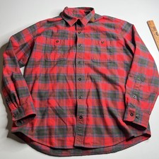 Orvis Shirt Mens XL Red Plaid Flannel Classic Fit Button Up Long Sleeve Workwear