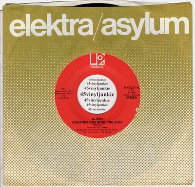 Queen 45 rpm ''Another One Bites The Dust'' on Elektra Records