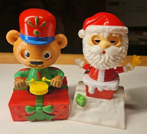 Paar Weihnachts-Solarbobbler von Weihnachtshaus Weihnachtsmann & Trommlerbär - Bild 3 von 5