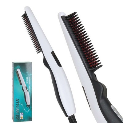 Portable Heated Hair Straightening Comb Men's Beard Styling Comb Hair Styling