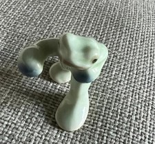 Vintage Occupied Japan Green Frog Figurine With Blue Boxing Gloves Cute