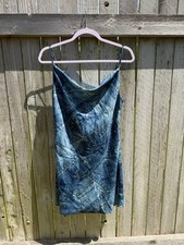 Urban Outfitters Blue Denim-Print Slip Dress Size Medium Spaghetti Strap