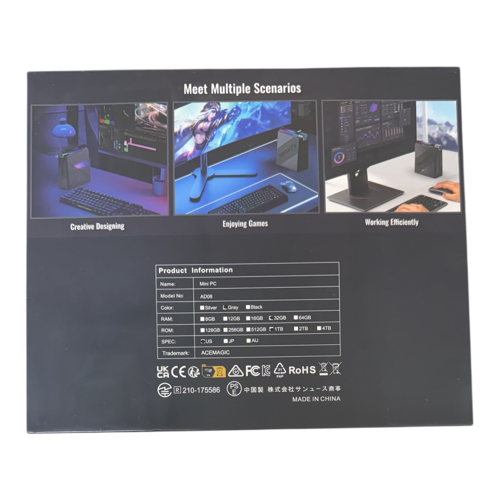 Acemagic Mighty Mini PC AD08 (RAM 32GB, ROM 1TB)