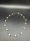 Cultured Pearl Set In 14k Gold Necklace 17" Long — photo 2
