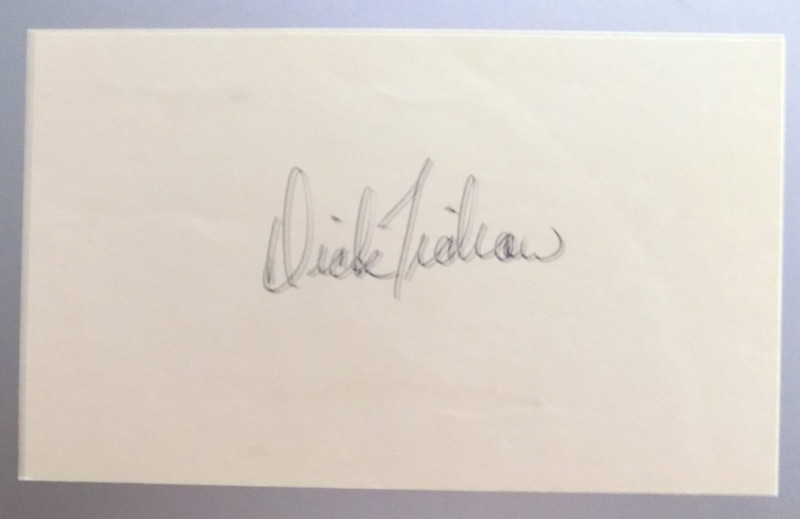 Dick Tidrow Hand-Signed Index Card