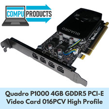 Nvidia Quadro P1000 4GB GDDR5 PCI-Express Video Card 016PCV High Profile