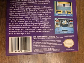 Crystalis Nintendo (NES, 1990) BOX ONLY - NO GAME