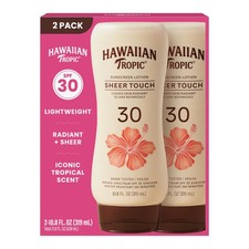 Hawaiian Tropic Sheer Touch Lotion Sunscreen SPF 30, 10.8 fl oz, 2-pack 2.40 per gallon