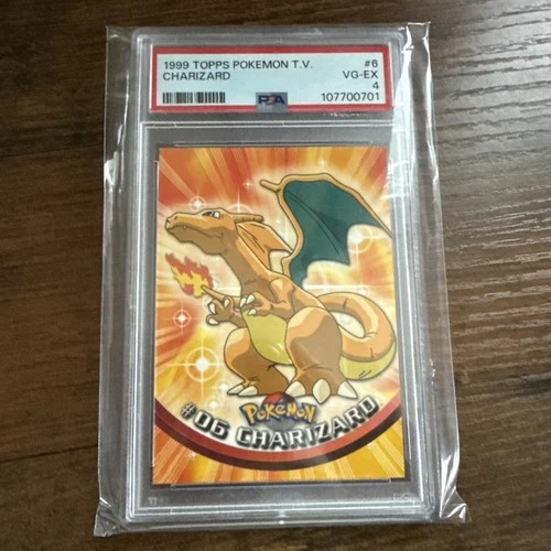 1999 TOPPS POKEMON TV #6 CHARIZARD PSA 4