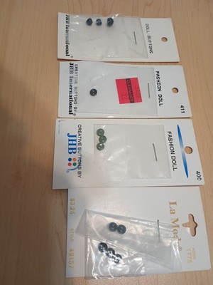 Doll Sewing Buttons, 12, JHB and La Mode, NOS