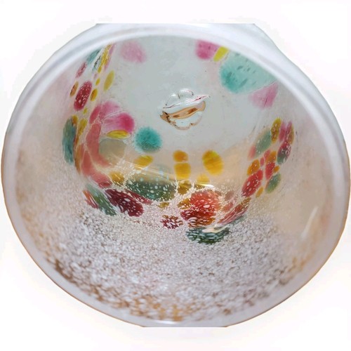 B. McKinney Hand Blown Glass Cup / Vase (Signed & Dated) Frosted Stained Glass - Picture 7 of 12