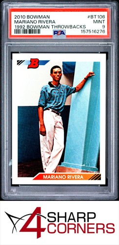 2010 BOWMAN 1992 BOWMAN THROWBACKS #BT106 MARIANO RIVERA HOF PSA 9