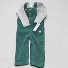 Carters Baby boy 2-piece green corduroy overalls & Printed Sweater Size 18 Month — photo 1