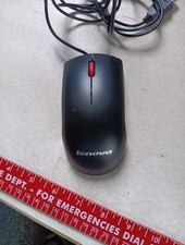 Lenovo Black Wired USB Optical Mouse Model MU0025-O Tested Works