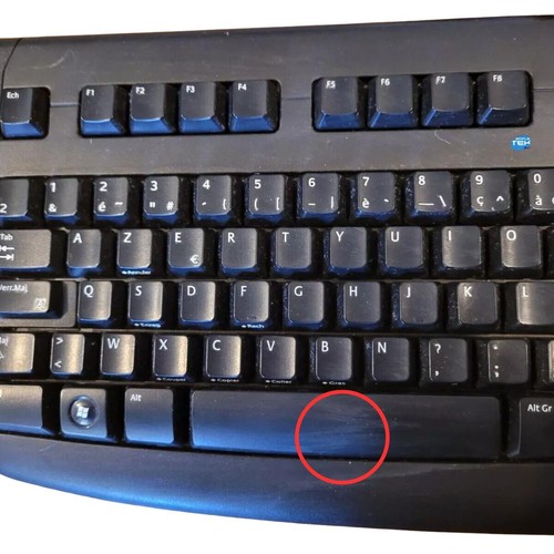 Logitech Deluxe 250 Keyboard PS2 Layout French Azerty Fr Wired With Cable - Picture 5 of 5