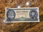 DATED 1975 "PEOPLE'S REPUBLIC of HUNGARY" Circulated "HÚSZ" or "20 FORINT" Note — photo 2