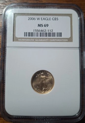 American Gold Eagle 2006-W Burnished $5 1/10 oz NGC MS69