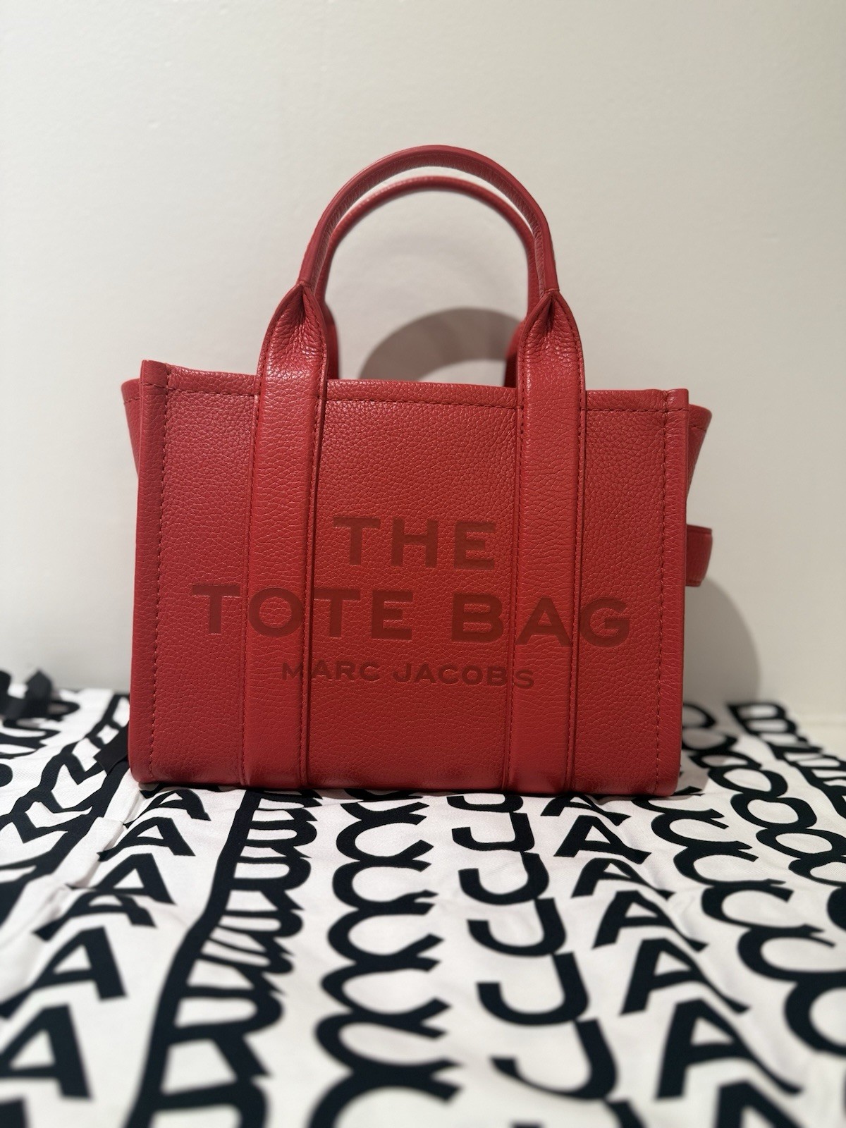 NWT Marc Jacobs Small Leather The Tote Bag - True Red