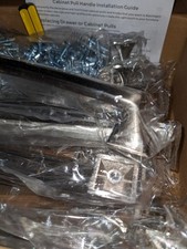 19 Pack 6.25 Inch Solid Cabinet Handles Brushed Nickel Drawer Pulls