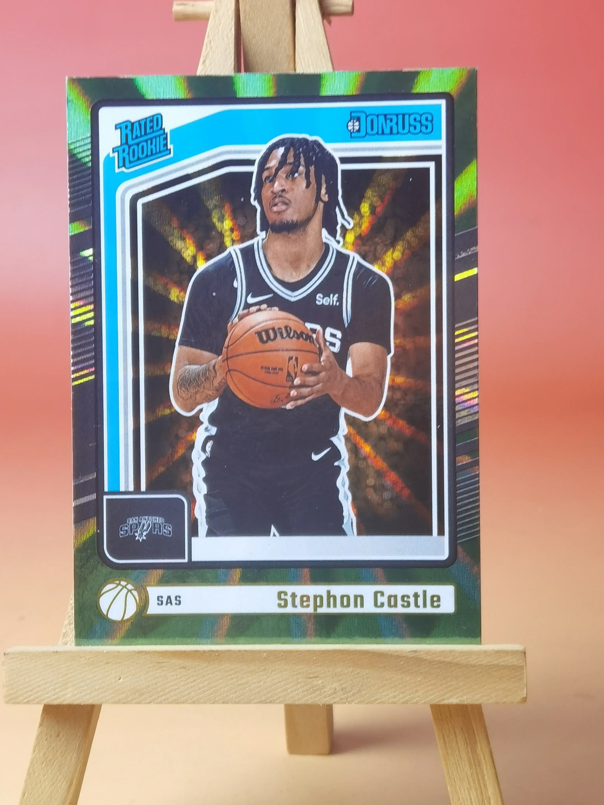 2024-25 Panini Donruss Rookie Stephon Castle #244 Holo Green Laser-8.5 KV89