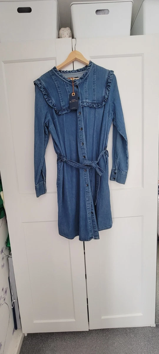 Denim Long Sleeve Casual Dresses for Women for sale
